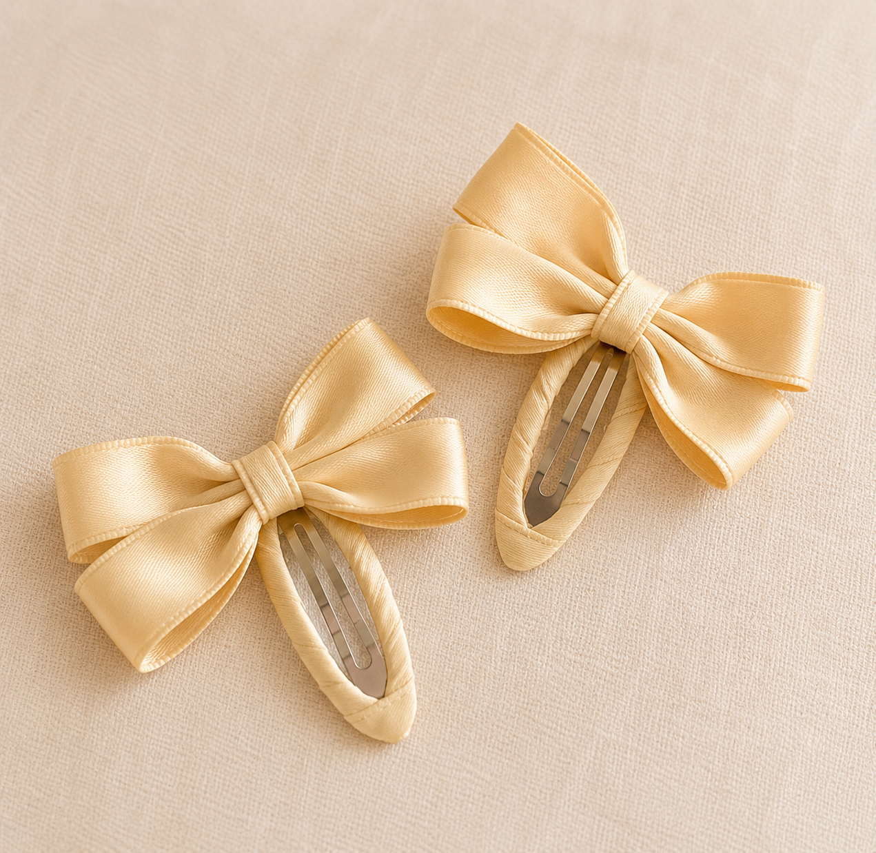 Barrette noeud satin