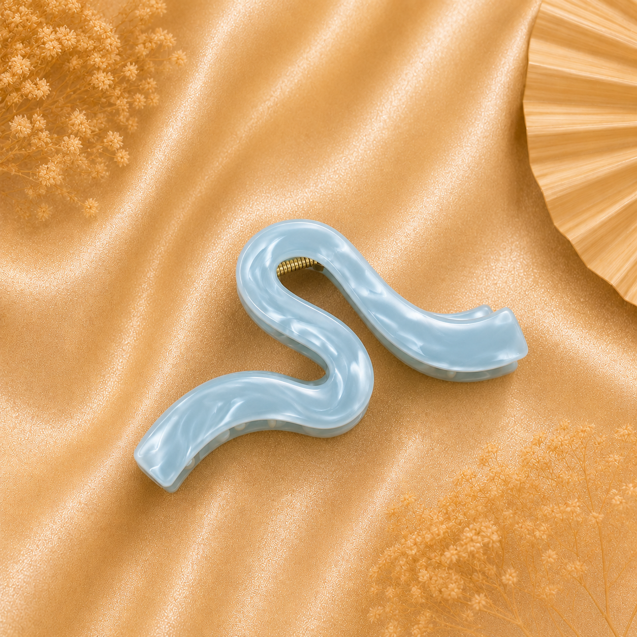 🌊 Pince à cheveux vague nacrée