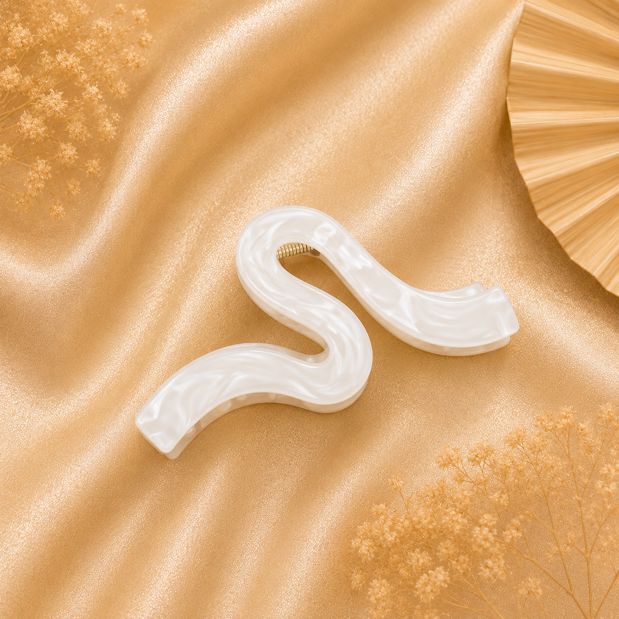 🌊 Pince à cheveux vague nacrée